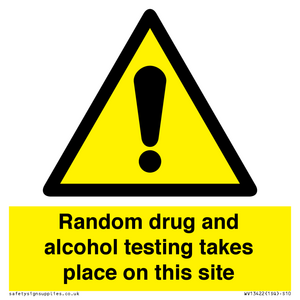 Random drug and alcohol testing takes place on this site